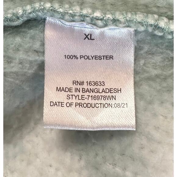 2/$30 Buffalo Outdoors Workwear 1/4 Zip Tie-Dye Sherpa Jacket Teal Size XL - Picture 12 of 13